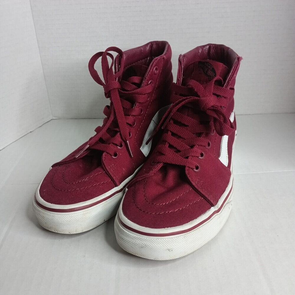 Vans Off the‎ Wall 721499 Maroon High Top Shoes Men’s Size 7 Women’s 8.5